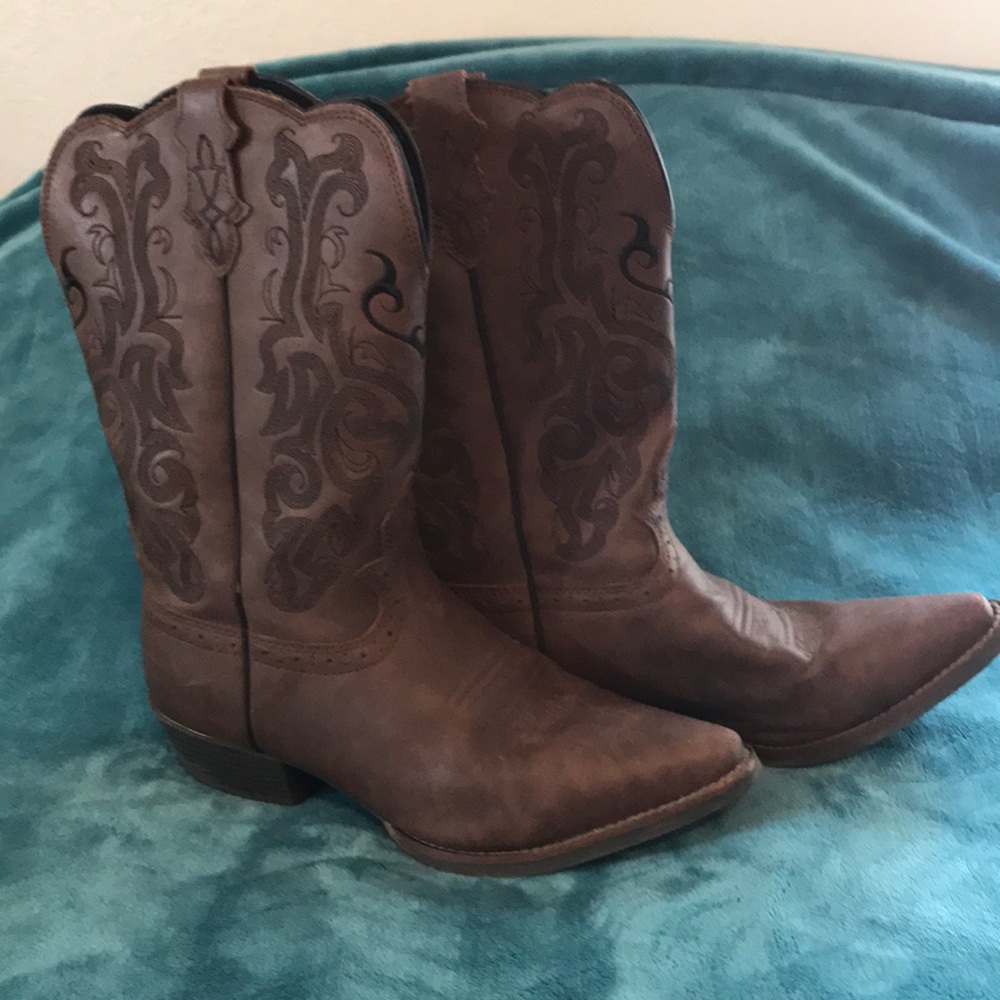 Women’s leather brown Cowboy Boots